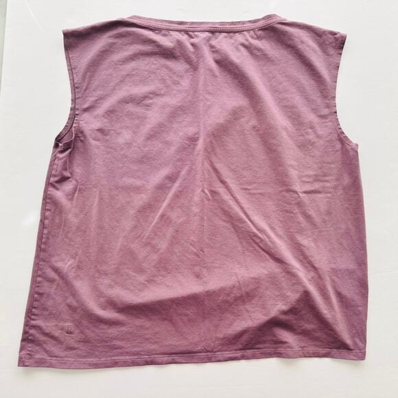 Lululemon Cotton-Blend Twist-Front Tank Top Cyber Violet Size 14 Muscle Tank - Picture 4 of 5
